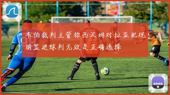 韦伯裁判主管称西汉姆对拉亚犯规明显进球判无效是正确选择